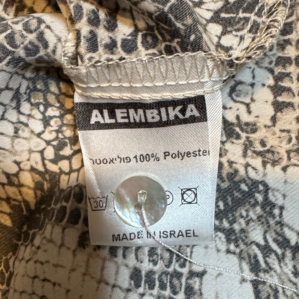 Alembika Python Print Button Blouse Very Oversize… - image 8